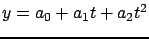 $y = a_0 + a_1 t +a_2 t^2$