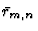 $\bar{r}_{m,n}$
