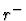 $r^-$