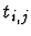 $t_{i, j}$