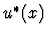 $u^*(x)$