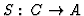 $S:\,C \rightarrow A$