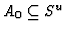 $A_0 \subseteq
S^u$