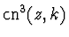$\mathop{\rm cn}\nolimits^3(z,k)$