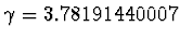 $\gamma=3.78191440007$