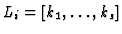 $L_i=[k_1,\ldots,k_s]$