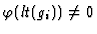 $\varphi(lt(g_i))\neq 0$