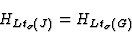 \begin{displaymath}H_{Lt_{\sigma}(J)}=H_{Lt_{\sigma}(G)}\end{displaymath}