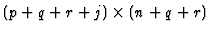 $(p+q+r+j) \times (n+q+r)$