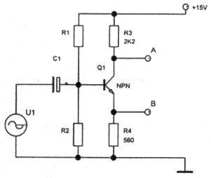 Fig. 1: Scheme of the transistor amplifier