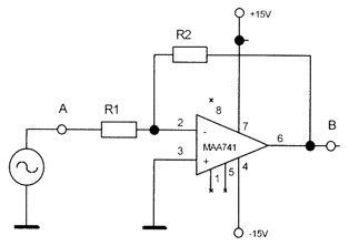 Fig. 1: Circuit scheme with negative feedback